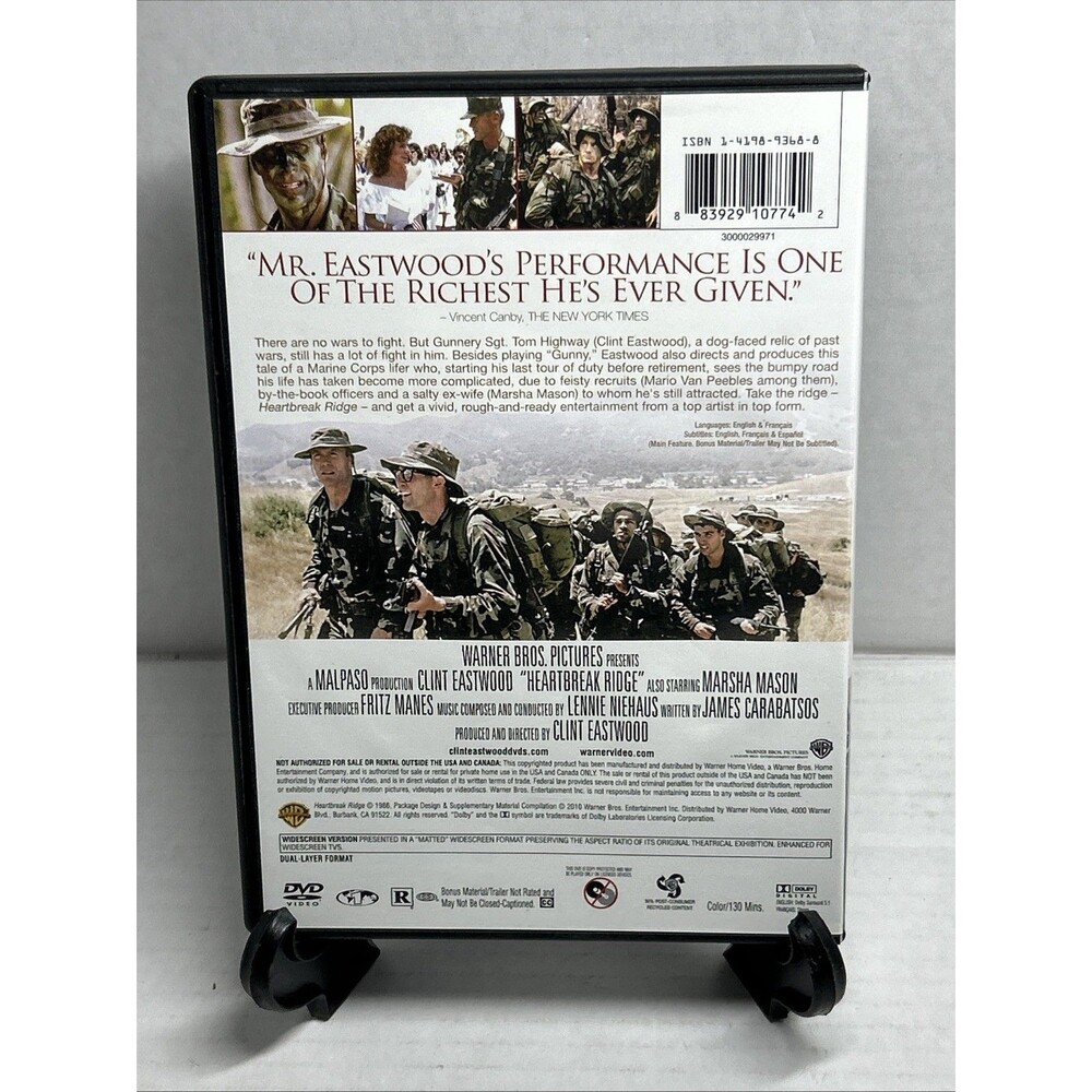 Heartbreak Ridge (DVD, 1986) - Picture 2 of 3